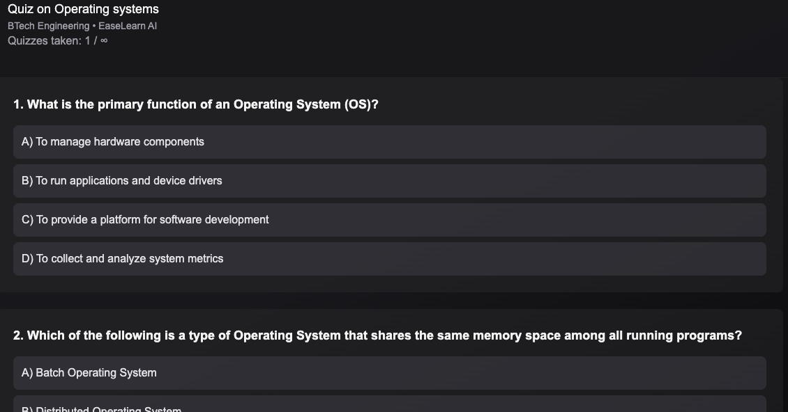 Practice with AI-Generated Quizzes